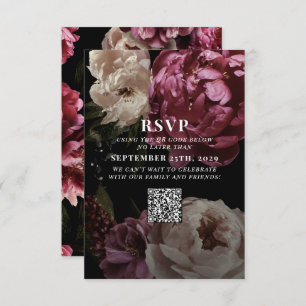 Rubor Burgundy Boda QR Code Responder RSVP
