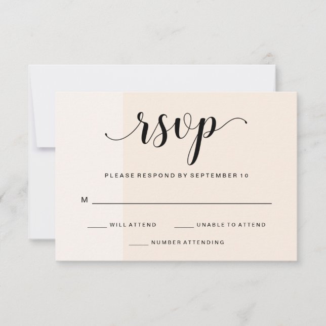 Rubor Cascade | Subtle Stripes Wedding RSVP (Anverso)