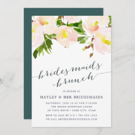 Rubor de primavera | Bridesmaids Brunch Invitación