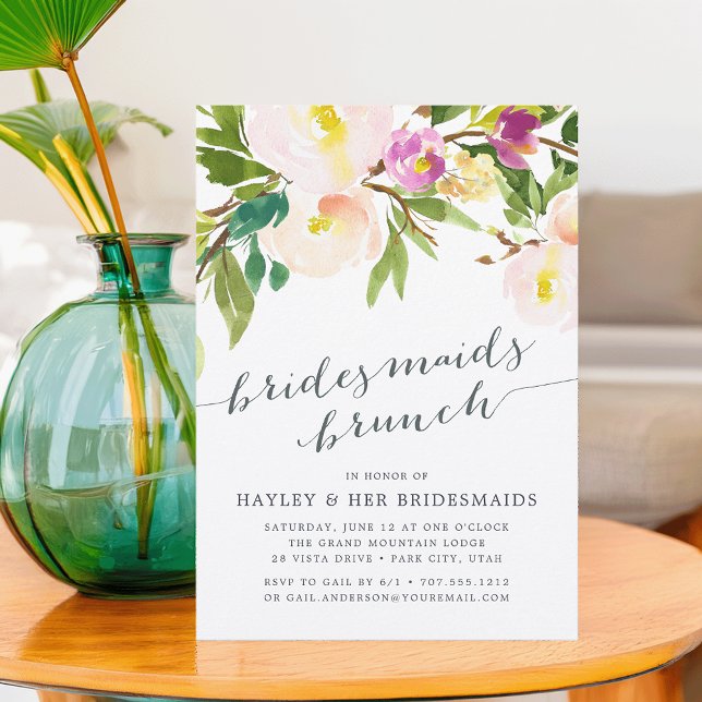 Rubor de primavera | Bridesmaids Brunch Invitación (Subido por el creador)
