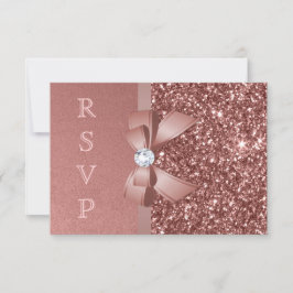 Rubor Dorado Rosa Brillo Lazo RSVP
