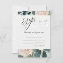 RUBOR EUCALYPTUS ROSA KRAFT GRY WEDDING RSVP