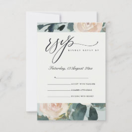 RUBOR EUCALYPTUS ROSA KRAFT GRY WEDDING RSVP