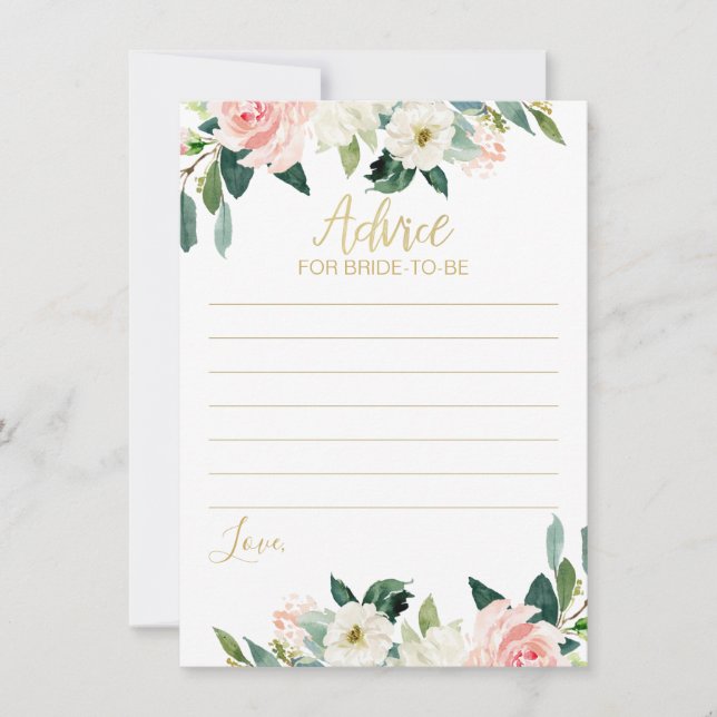Rubor Floral Advice para la tarjeta de futuro (Anverso)