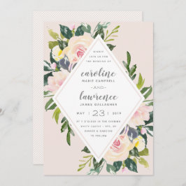 Rubor floral de primavera | Invitación a la boda