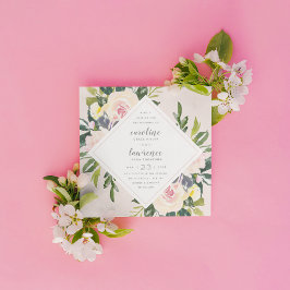 Rubor floral de primavera | Invitación a la boda c
