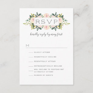 Rubor floral de primavera   Opciones de humor RSVP