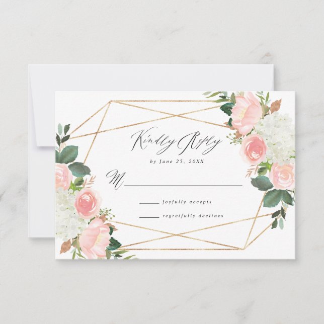 Rubor Floral de Primavera | Tarjeta de Respuesta d (Anverso)