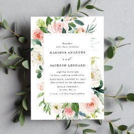 Rubor Florals | Invitación a la boda de marco flor