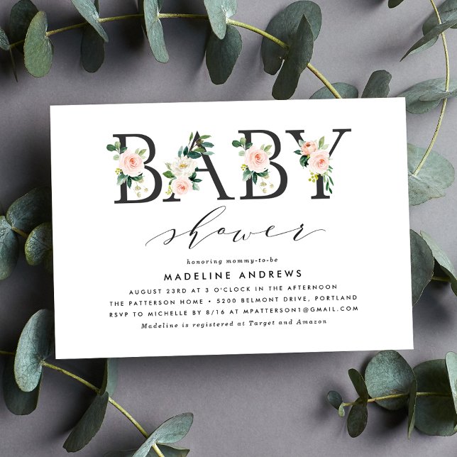 Rubor Florals | Invitación de Baby Shower (Subido por el creador)