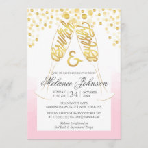 Rubor Gold Bridal Brunch e Invitación a Bubbly