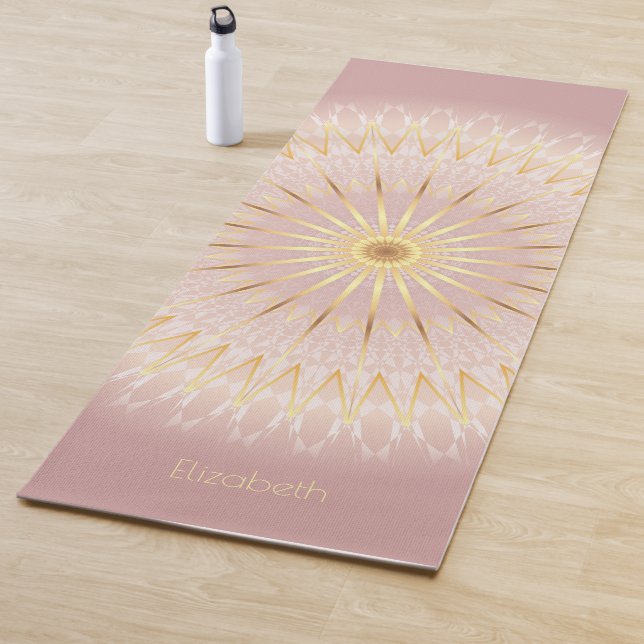 Rubor Gold Mandala Tu Nombre Yoga Mat (In situ)