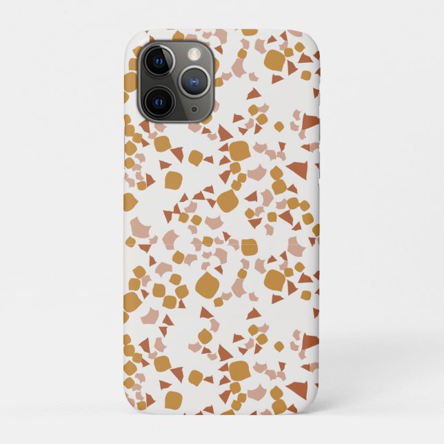 Rubor Gold terrazzo Funda moderno minimal Mate iPh (Reverso)