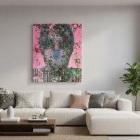 Rubor of Emotion: El rostro abstracto en lienzo ro