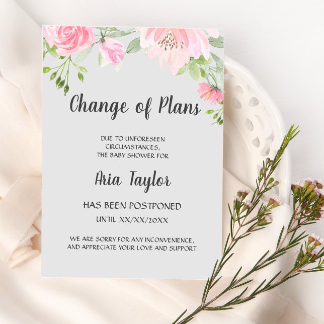 Rubor Peonies cambio de planes Invitación de ducha (Subido por el creador)
