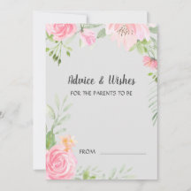 Rubor Peonies en tarjetas de asesoramiento de Baby
