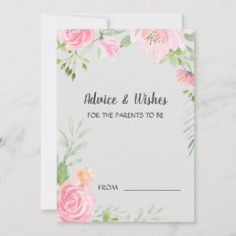 Rubor Peonies en tarjetas de asesoramiento de Baby