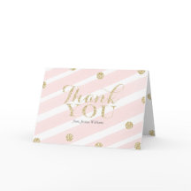 Rubor Pink and Gold Baby Shower | tarjetas de agra