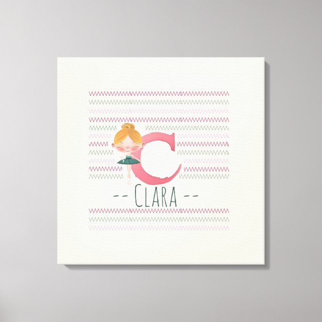 Rubor Pink Ballerina Monograma C - Arte personaliz (Anverso)