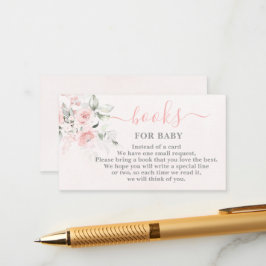 Rubor Pink Books para la tarjeta de bebé