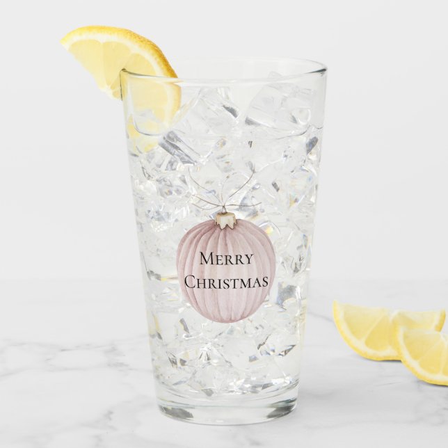 Rubor Pink Christmas Ornament Coffee Mug (Anverso (hielo))