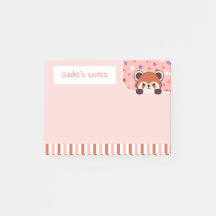 Rubor Pink Cute Red Panda Peekabo Tus Notas