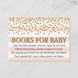 Rubor Pink Gold Books para la tarjeta de solicitud