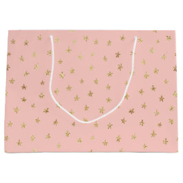 Rubor Pink Gold Star Pattern FFCEC Bolsa de regalo