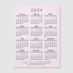 Rubor Pink, promoción de negocios de Calendar Magn