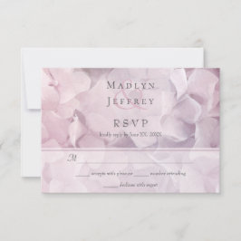 Rubor Pink Purple Hydrangea Floral Wedding RSVP