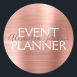 Rubor Pink - Sello del planificador de eventos de<br><div class="desc">Pink de Rubor: sobre del planificador de eventos de Relieve metalizado dorado Rosa o sello de paquete de regalo. El nombre de contacto y la profesión de la empresa pueden cambiarse para cualquier tipo de negocio. Póngase en contacto con el diseñador para obtener más elementos coincidentes.</div>
