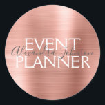 Rubor Pink - Sello del planificador de eventos de<br><div class="desc">Pink de Rubor: sobre del planificador de eventos de Relieve metalizado dorado Rosa o sello de paquete de regalo. El nombre de contacto y la profesión de la empresa pueden cambiarse para cualquier tipo de negocio. Póngase en contacto con el diseñador para obtener más elementos coincidentes.</div>