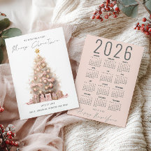 Rubor Quirky Tree 2026 Calendario Feliz Navidad