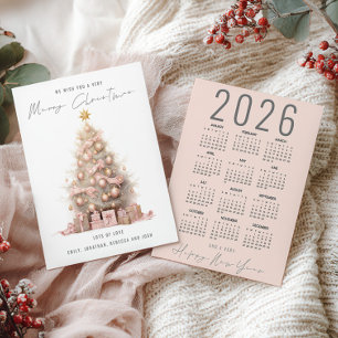 Rubor Quirky Tree 2026 Calendario Feliz Navidad
