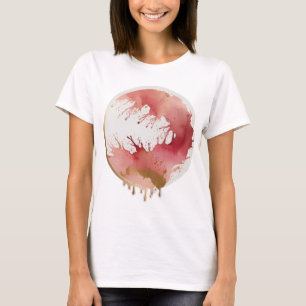 Rubor Resumen de arte Camiseta básica para mujer