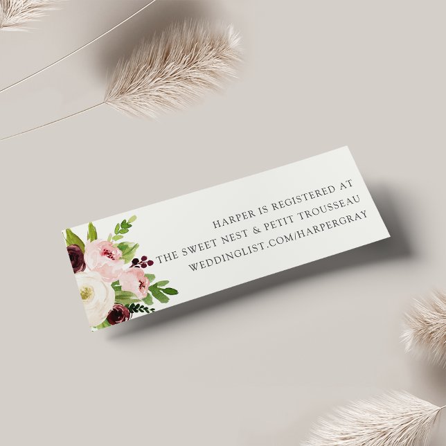 Rubor Romance Bridal Registry Insertar tarjetas (Subido por el creador)