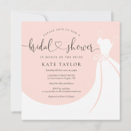 Rubor Rosa Elegante Vestido de novia Ducha de novi