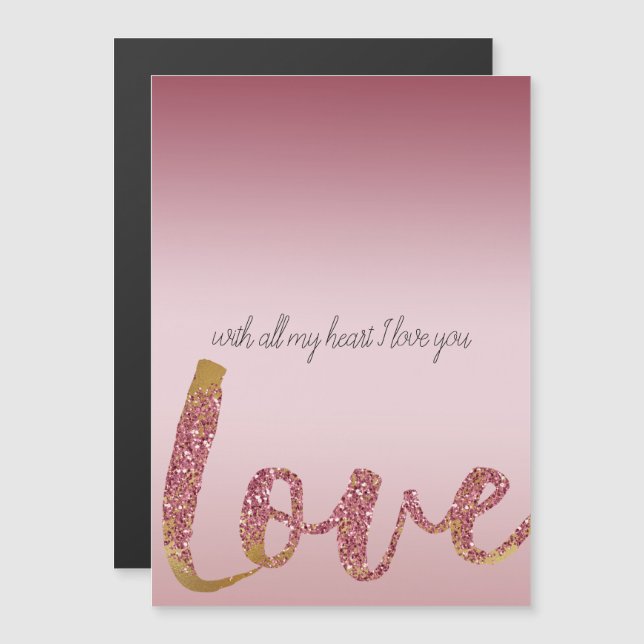 Rubor Rosa Ombre Purpurina Gold Red Love (Anverso/Reverso)