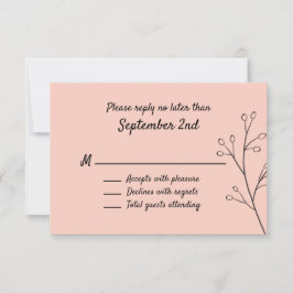 Rubor Simple Floral Wedding RSVP