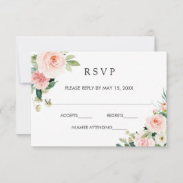 Rubor White Bloom Gold Frame Floral Wedding RSVP