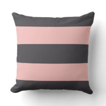 Rubor y almohada de rayas grises