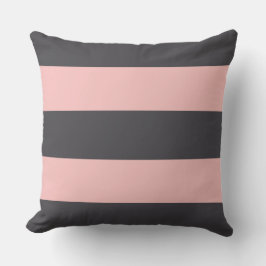 Rubor y almohada de rayas grises