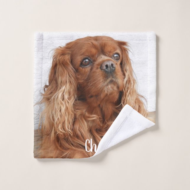 Ruby Cavalier Personalizado King Charles Spaniel (Toallita)