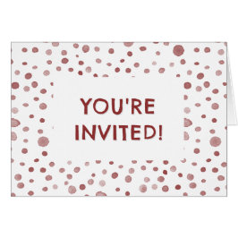 Ruby Confetti Watercolor Dots Birthday Invite