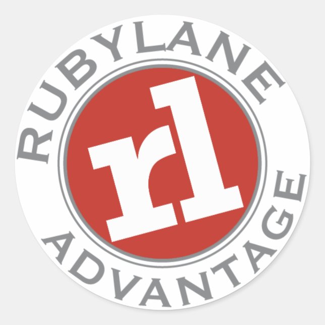 Ruby Lane Advantage - Pegatina redondo clásico (Anverso)