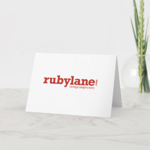 Ruby Lane Tarjeta de agradecimiento - 7" x 5"