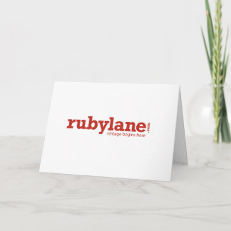 Ruby Lane Tarjeta de agradecimiento - 7" x 5"