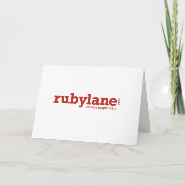 Ruby Lane Tarjeta de agradecimiento - 7" x 5" (Anverso)