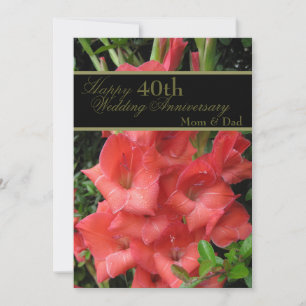 Ruby Red 40th Boda Aniversario de mamá y papá