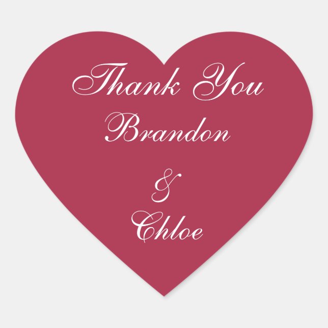 Ruby Red and Pearls Gracias Pegatina (Anverso)